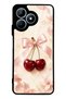 Realme Note 50 Glossy Phone Case with Cherry Pearl Ribbon Design