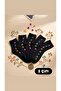 Women's Black Tulle Socks - Colorful Floral Embroidered Sock Set - 3