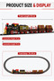 Electric Steam Train Set with Realistic Smoke, Lights, Sound & Music, 17 Pcs, Battery Operated - 2