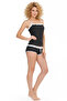 Berrak Striped Strapless Set 2177 Black XL