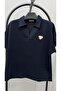 Women's Plus Size Short Sleeve Chest Label Detailed Polo Collar Shorts Set 8286-26 - 5