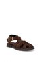 Elit Fls152-S-101S Women's Flat Sandals Brown - 3