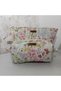 Set of 3 Women's Bags Beach Bag Organizer Makeup Bag Floral Pattern Water Green Lunchbag 100% Cotton - 6