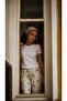 100% Cotton Combed Cotton Pajama Set Short Sleeve T-Shirt and Patterned Pajama Bottoms - 6