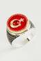 Spt-Gld Moon Star Metal Men's Ring - (81223) Silver Color - 2