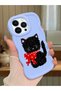iPhone 13 Pro Compatible Case Camera Protector Blue Silicone Couple Phone Case Cat Pattern