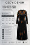 Women's Premium Viscose Stone Detailed Lycra Long Sleeve Special Occasion Dress M1 - 2
