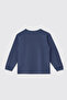 Boy's Long Sleeve Crew Neck Indigo T-Shirt - 2