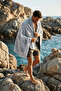 La Notte Summer Anchor 100% Cotton Peshtemal Gray 70X140 - 3