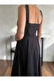 Waist Flounce Poplin Midi Dress - 7