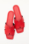 Slippers 2608 - Asymmetrical Cut Red Women's Slippers - 6