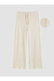 Özmarka New Season Elastic Waist Corded Fabric Women's Pajama Bottoms - 5