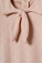 Baby Girl Cotton Salmon Bow Collar Short Jumpsuit - 2