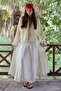 Muslin Shirt with Pleated Collar Detail Stone - 2