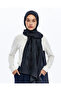 60% Lyocell 40% Cotton Alia Vo Women's Patterned Shawl_Navy Blue
