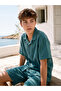 Nevavm Short-Sleeved Textured Boy's Shirt with a Difference