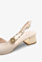 Wesay Women's Heeled Shoes with Accessories - Beige Rustic - 5