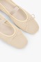Women's Luma Butter Yellow Mesh Bowknot Ballerinas - 4
