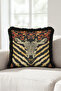 Safari Zebra Patterned Fringed Pillowcase - Exotic Animal Bohemian Beige Black Tassel Throw Pillow Cover - 7