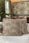 Luxury Forest Motif Gold Fringed Pillowcase - Elegant Tree-Themed Beige Cream Tassel Throw Pillow Cover - 2