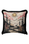 Japanese Landscape Decorative Sunny Mountain Fringed Pillowcase - Far East Black Tassel Throw Pillow Cover - 7