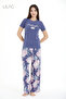 Women's Floral Patterned 100% Viscose Pajama Set