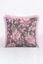 Floral Pattern Vintage Floral Fringe Pillowcase - Elegant Spring Grey Pink Tassel Throw Pillow Cover - 4