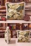 Vintage Fringed Pillowcase with Floral Motifs - Elegant Floral Mustard Cream Mink Tassel Throw Pillow Cover - 7