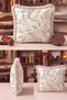Botanical Leaves Elegant Fringed Pillowcase-Watercolor Floral Beige Gray Mink Tassel Throw Pillow Cover
