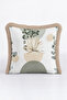 Tropical Leaf Geometric Fringe Pillowcase - Botanical Modern Beige Mink Tassel Throw Pillow Cover - 6