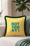 Retro Wavy Not Today Fringed Pillowcase - Text Themed Yellow Cream Green Tassel Throw Pillow Cover - 4