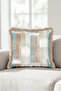 Abstract Geometric Stylish Fringed Pillowcase - Elegant Ecru Bohemian Mint Mink Cream Tassel Throw Pillow Cover - 4