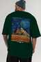 Pyramids Egypt Green Oversize Country City Back Printed Unisex T-Shirt 100% Cotton Premium - 6
