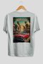 Miami Beach White Oversize Country City Back Printed Unisex T-Shirt 100% Cotton Premium