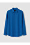 Ozmarka New Season Blue Regular Fit Men's 100% Linen Shirt - 5