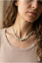 Handmade Green Color Glass Bead Detailed Special Design Necklace