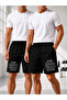 Dc Athletic Series 026 2-Pack Men's Black Printed Economic Shorts Comfortable Fit Summer Casual Bermuda/Shorts