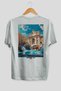 Trevi Fountain Italy White Oversize Country City Back Printed Unisex T-Shirt 100% Cotton Premium