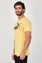 Men Sportswear Fit Short Sleeve Outdoor T-Shirt, Mustard Yellow - 2