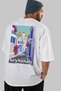 Mykonos Greece White Oversize Country City Back Printed Unisex T-Shirt 100% Cotton Premium - 7