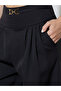 Black Wide Leg Trousers With Buckle Detail - 3