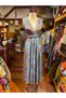 Blue Color Halter Neck Open Back Silk Dress - 7