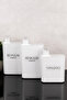 Set of 3 Self-Scale Detergent Boxes with Labels 3000 ml - 2200 ml Colors White Softener Detergent Container with Scale Lid and Labels - 4