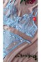 Elanora Amore Red, Pink, Blue Heart Embroidered Lace Unpadded Transparent Bra and Panty Set - 3