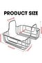 Stainless Steel Kitchen Sink Sponge Holder - Double-Layer Hanging Storage Rack for Dish Brushes and Sponges, 2.2-Inch Rust-Proof Sink Organizer, Draining Cleaning Caddy - 3
