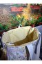 Yellow Baby Bag, Lunchbag, Floral Patterned Women's Bag 100% Cotton - 4