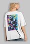 Blueberry Oversize Back Printed White T-Shirt Unisex 100% Cotton Premium Design Streetwear - 3