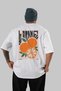 Orange Oversize Back Printed White T-Shirt Unisex 100% Cotton Premium Design Streetwear - 2