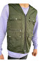 Men's Relaxed Fit Summer Vest Cotton Linen Fabric Hunting Vest Multi-Pocket Large Size Oversized Zipper Closure - 2
