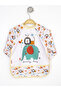 Safari Patterned Liquid-Proof Unisex Long Sleeve Activity and Baby Bib for 6-24 Months - 2